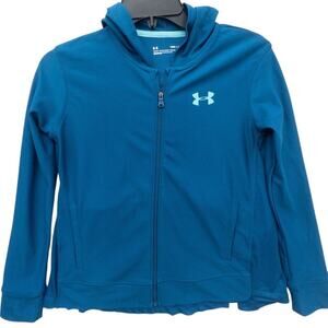 Under Armour Girl's  Full Zip Hoodie Jacket Youth size Medium Teal